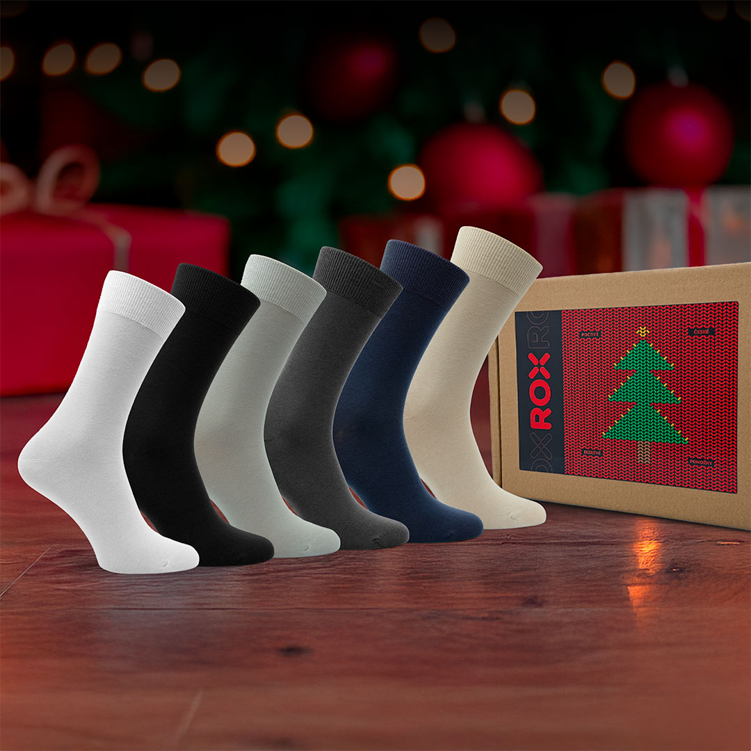 Dárkové vánoční balení bavlněných ponožek Premium98