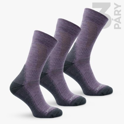 ROX MerinoWool Rocky 3pack Fialova 01