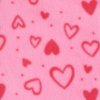 Růžová - srdíčka (fleece)