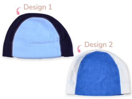 Fleecové čepičky, dvoubarevne