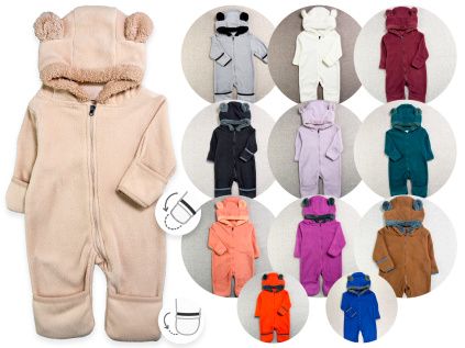 Fleecovy overal, na zip