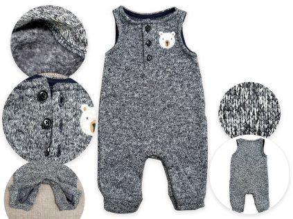 Teplé laclové kalhoty, šedá