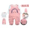 Bavlněný set, kalhoty, tričko, růžové, ježek