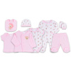 Bavlněný růžový set, medvídek