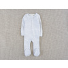 Bavlněný kojnecký overal, na zip, sede prouzky