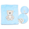 Kojenecká deka, medvidek, svetle modra