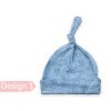 Bavlněná kojenecká čepička, modrá
