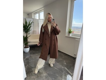 Kabát Stefio tm. hnedá