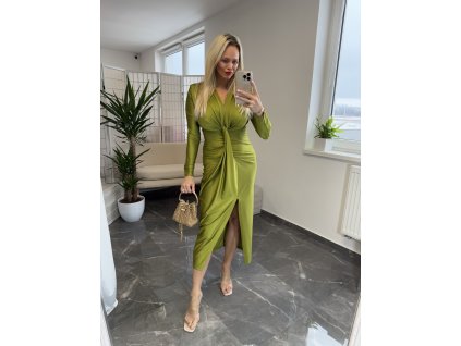 Šaty Weva limetková