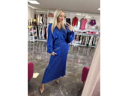 Plisované dlhé šaty Elif