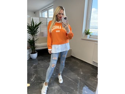 Mikina Los Angels oranžová