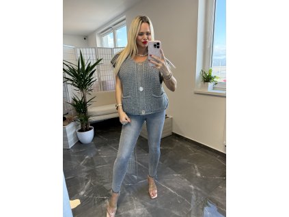 Svetrík Jolie sivá
