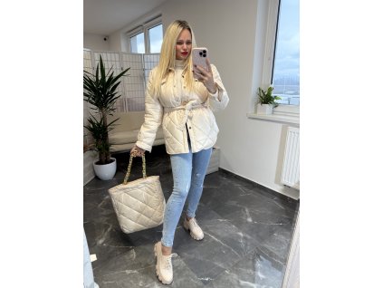 Bunda s kabelkou Slay béžová
