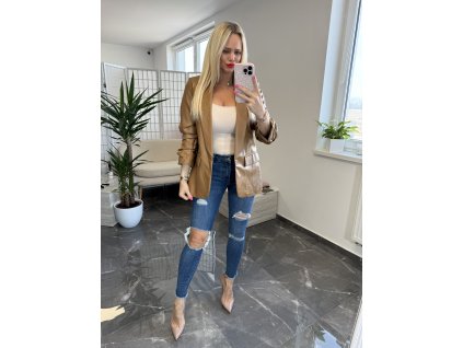 Koženkove sako Katy hnedá