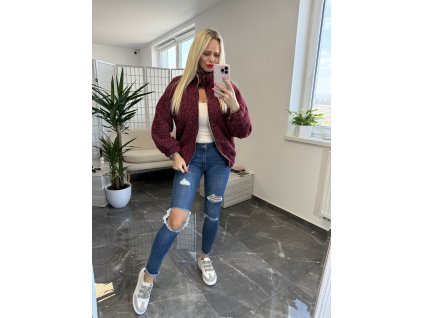 Prechodná bunda Zatsi bordová