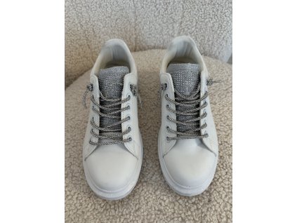 Tenisky s trblietavou šnúrkou Boundy strieborná