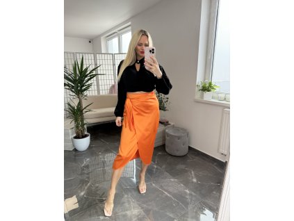 Midi sukňa Ferisa oranžová