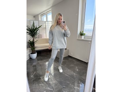 Komplet mikina + legíny Diaz sivá