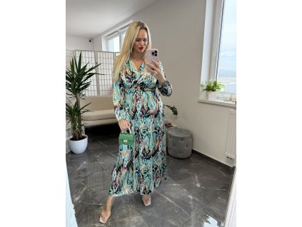 Dlhé šaty s opaskom Izela