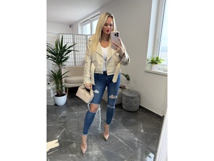 Koženkova bunda Rafa béžová