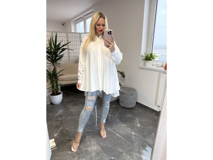 Oversized košeľa Felia biela