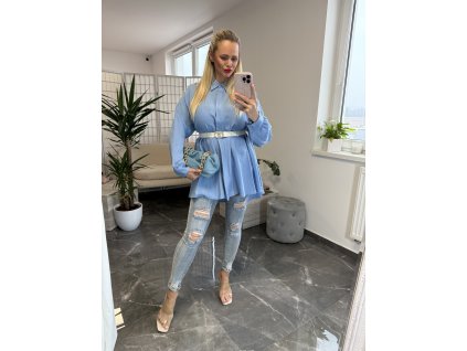 Oversized košeľa Felia modrá