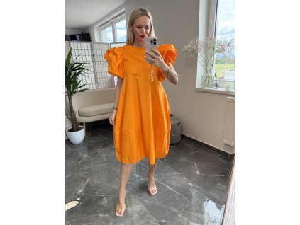 Šaty s volánovým rukávom Fancy