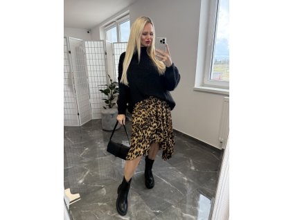 Asimetrická sukňa Nizzy hnedá