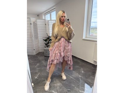 Asimetrická sukňa Nizzy ružova