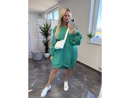 Mikinove šaty Venis zelena