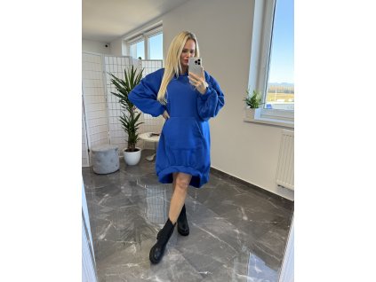 Mikinove šaty Venis modrá