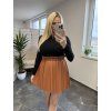 Koženkova sukňa Norma hnedá