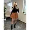 Koženkova sukňa Norma hnedá