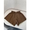Koženkove kraťasy Chyan hnedá
