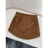 Koženkova sukňa Sesil hnedá