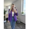 Sako s nazberaným rukávom Artsy fialová