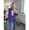 Sako s nazberaným rukávom Artsy fialová