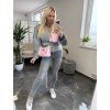 Koženkova bunda Lloria sivá