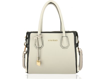Anna Grace Moderní kabelka AG00750_GREY/BLACK