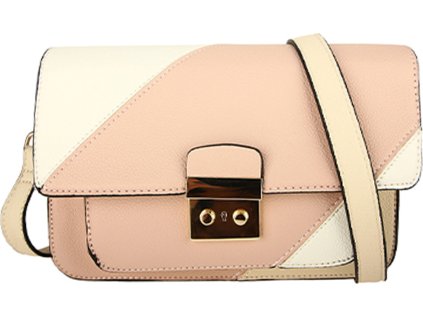 Anna Grace Luxusní crossbody kabelka AG00746_PINK/BEIGE