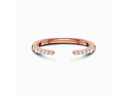 Royal Fashion prsten Otevřený s drahokamy topazy 14k růžové zlato Vermeil GU-DR8937R-ROSEGOLD-TOPAZ