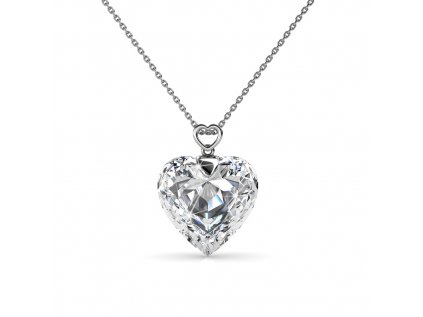 Swarovski Crystals Pendant Cheery Heart Front