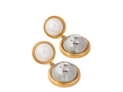 ELENYS Mirror – pozlacené náušnice 18K žluté zlato