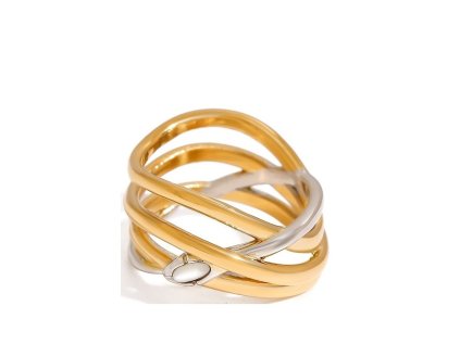 ELENYS Harmony – pozlacený prsten 18K žluté zlato