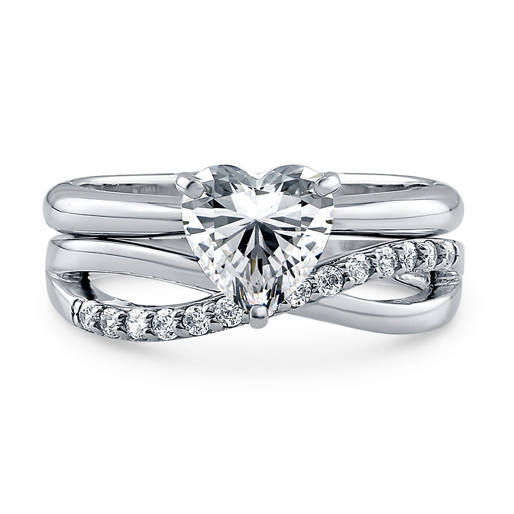 Emporial stříbrný prsten 2v1 Nekonečná láska MA-R0442-SILVER Velikost: 9 (EU: 59-60)