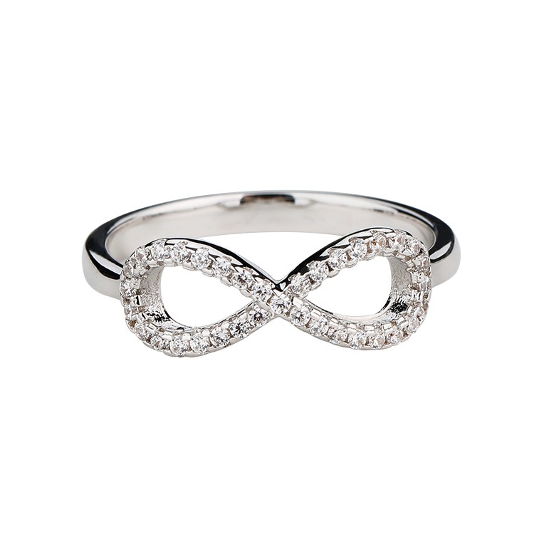 Emporial stříbrný rhodiovaný prsten Nekonečno MBR0005 Velikost: 7 (EU: 54-56)