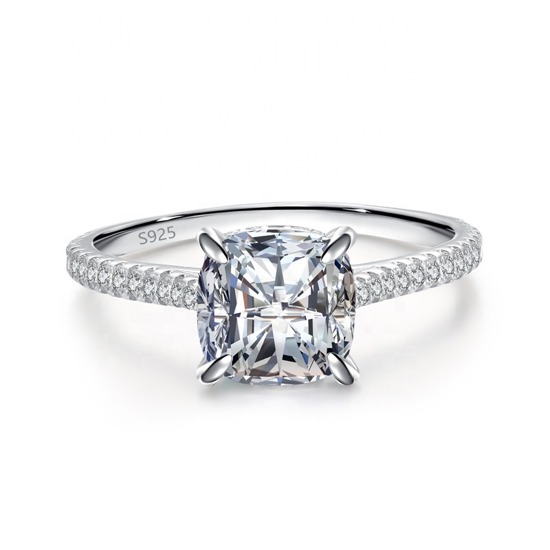 Royal Fashion stříbrný rhodiovaný prsten Broušený čtverec HA-JZ1404-SILVER Velikost: 8