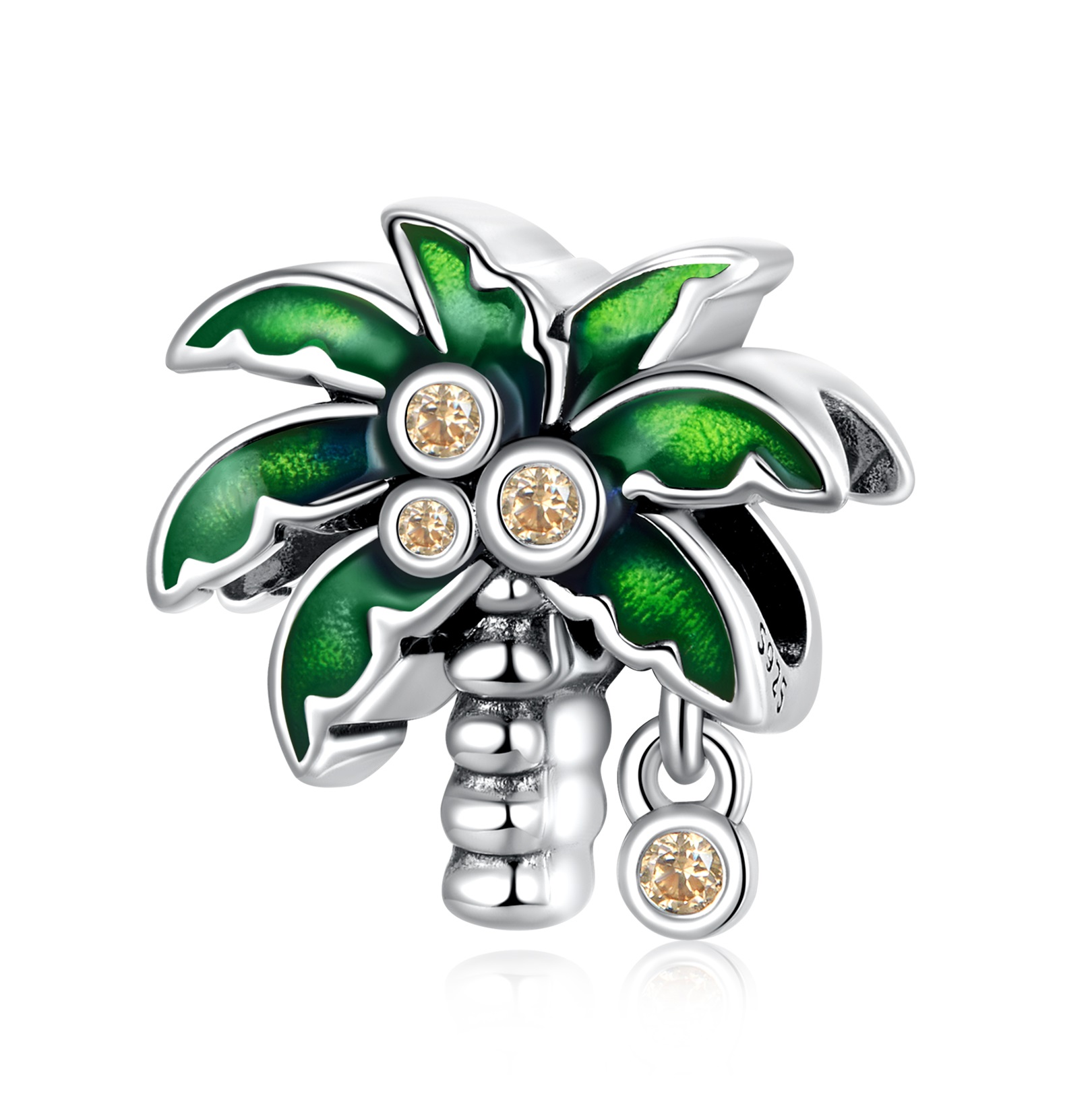 Royal Fashion stříbrný přívěsek Exotická kokosová palma BSC601