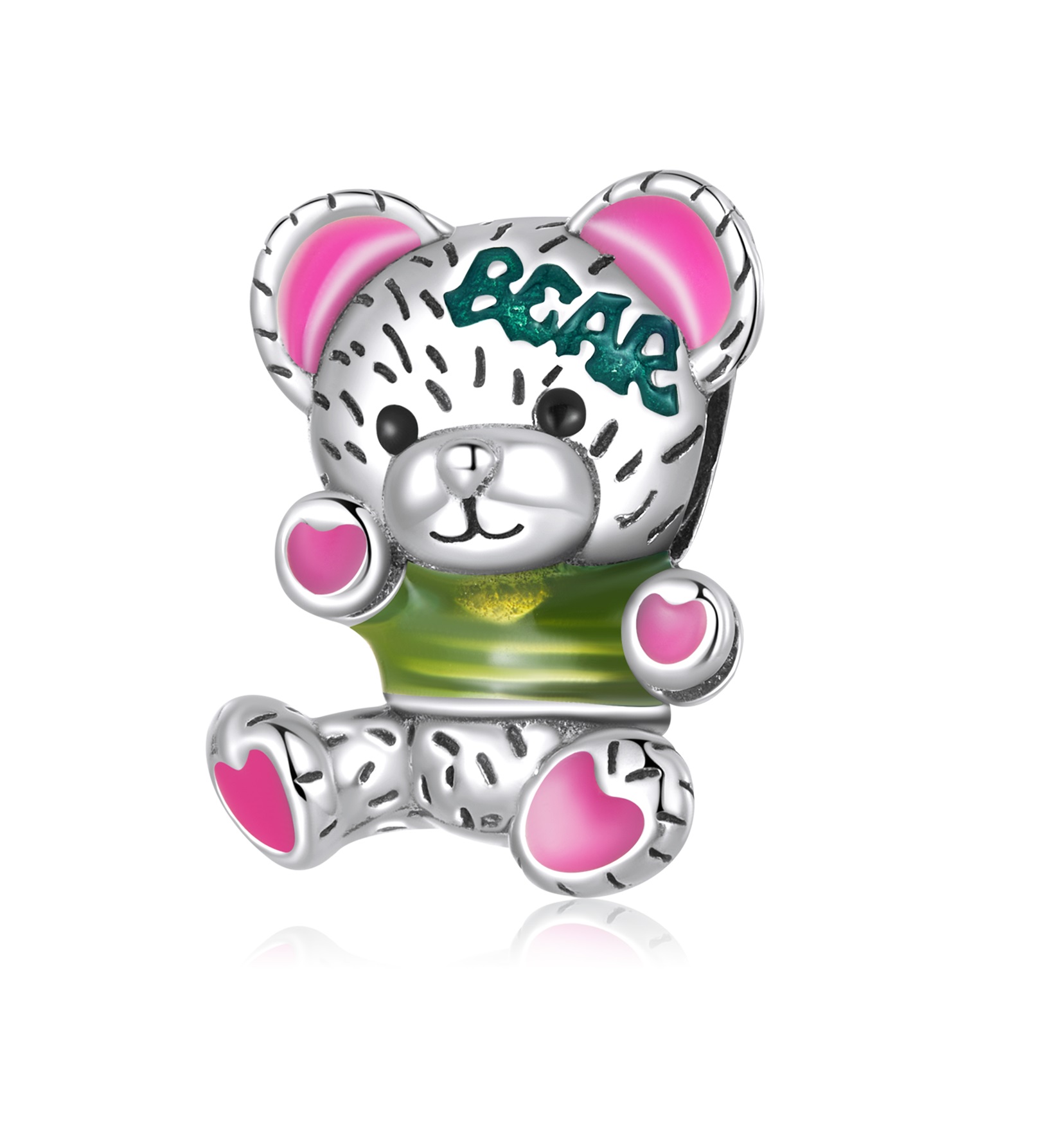 Royal Fashion stříbrný přívěsek Neonový medvídek SCC2231