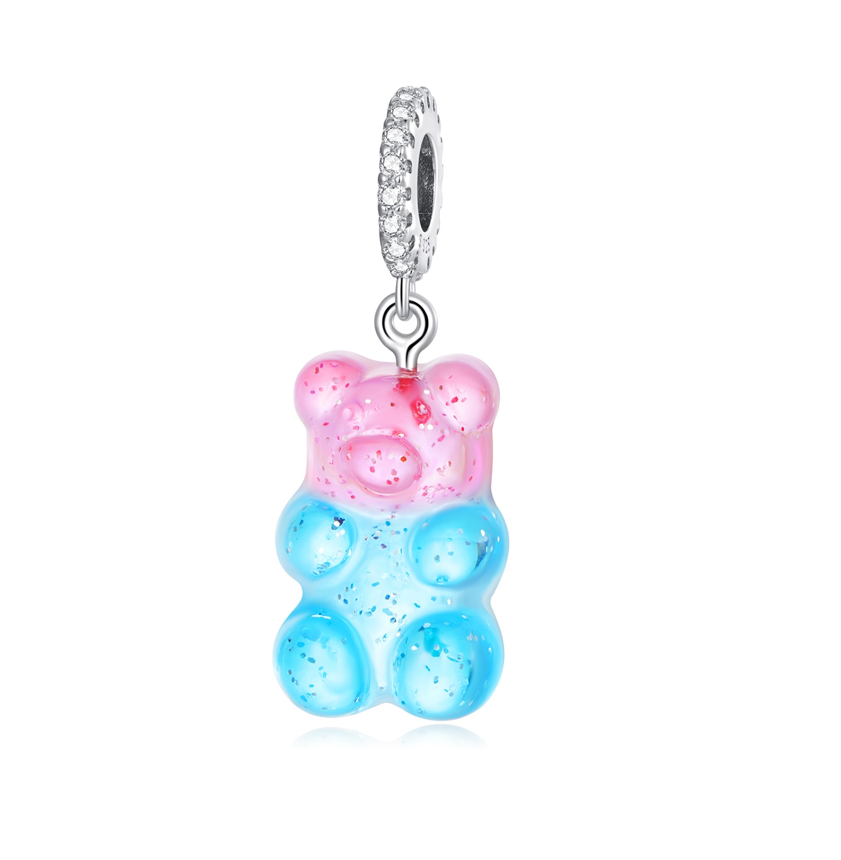 Royal Fashion stříbrný přívěsek Sladký bonbónek medvídek SCC2221